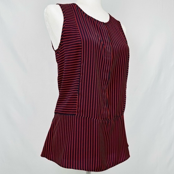 Tommy Hilfiger Tops - Tommy Hilfiger - Red and Blue - Sleeveless Button up Blouse Size:  S/P